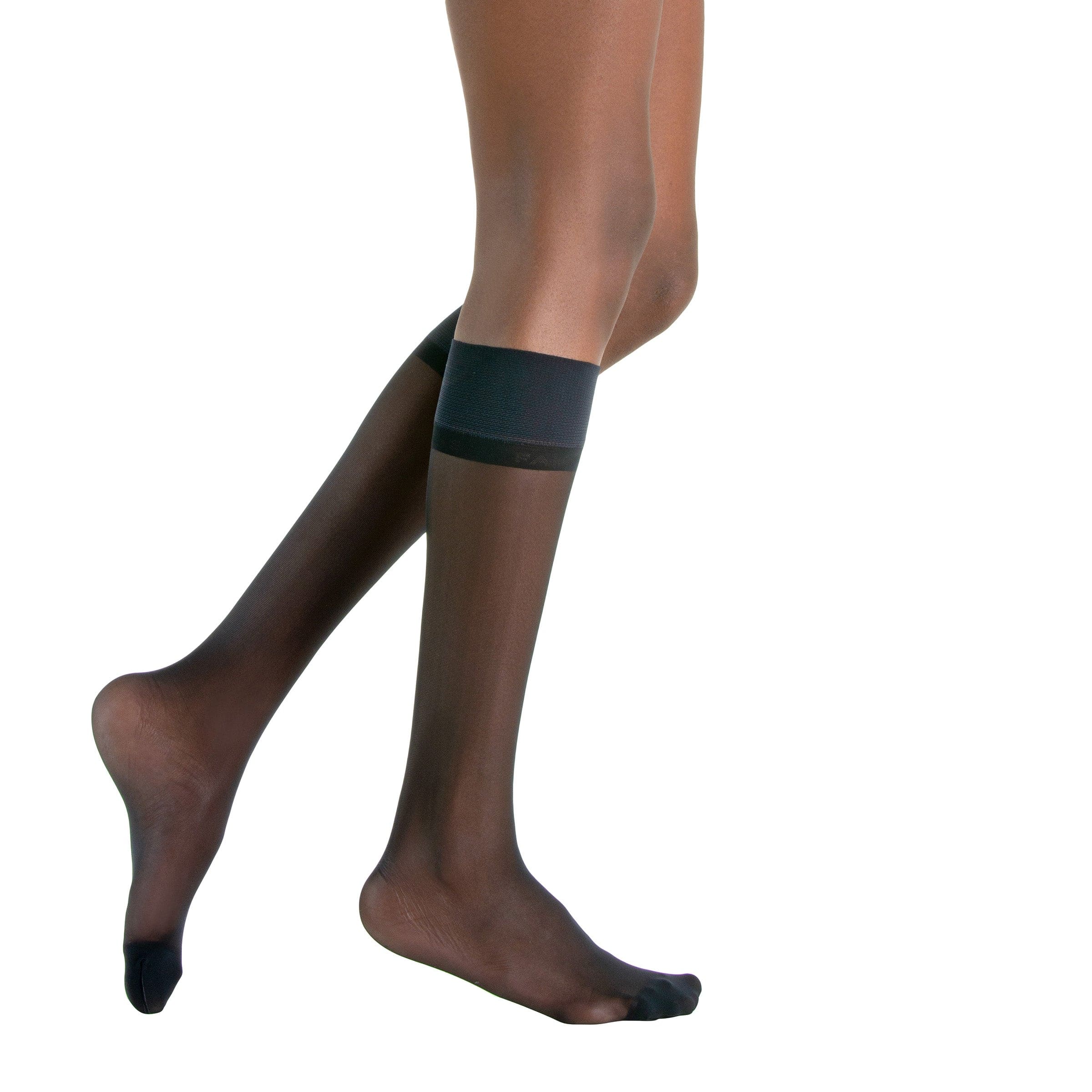 Falke - Open Hosiery 3-5 / BLACK 15 BRIGHT SILK KNEE HIGH